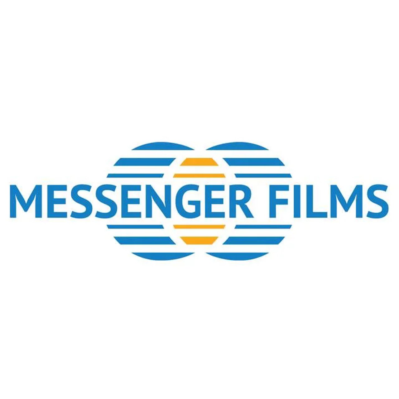 Messenger Films logo with blue “MESSENGER FILMS” text and a blue and yellow striped globe icon on a white background.