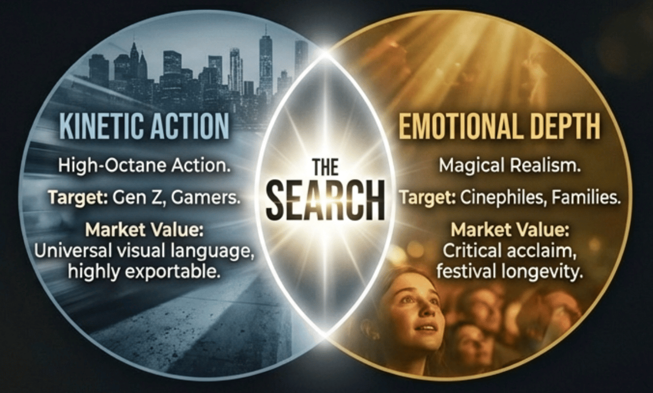 The Search Promotional Concept Split-Panel
