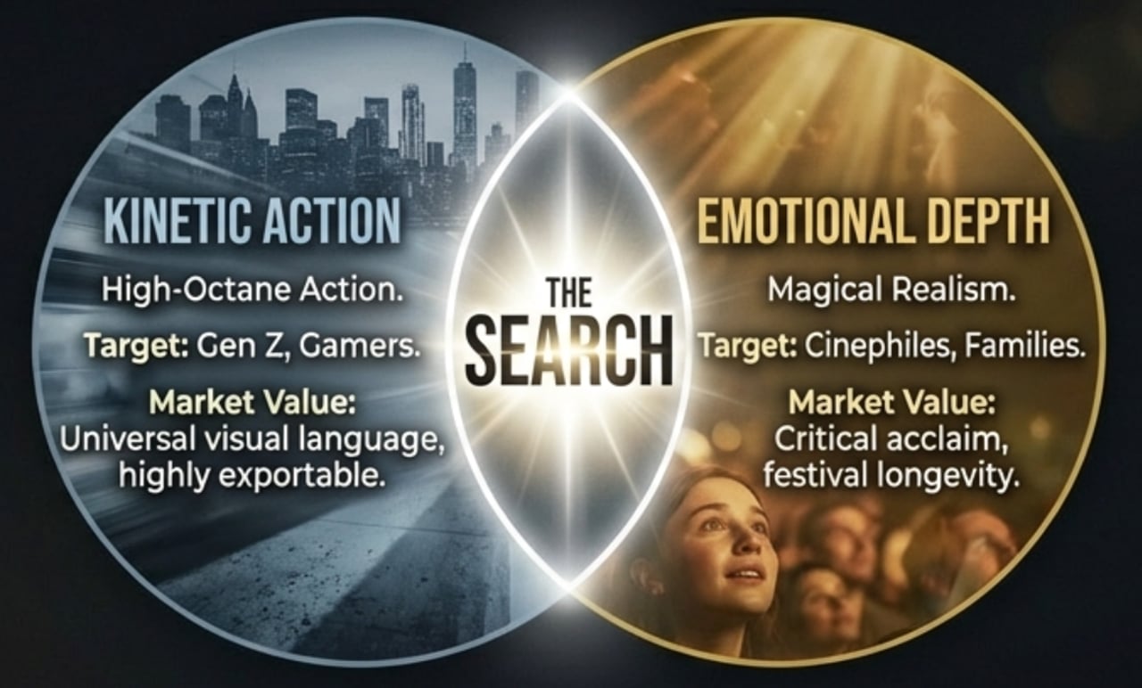 The Search Promotional Concept Split-Panel