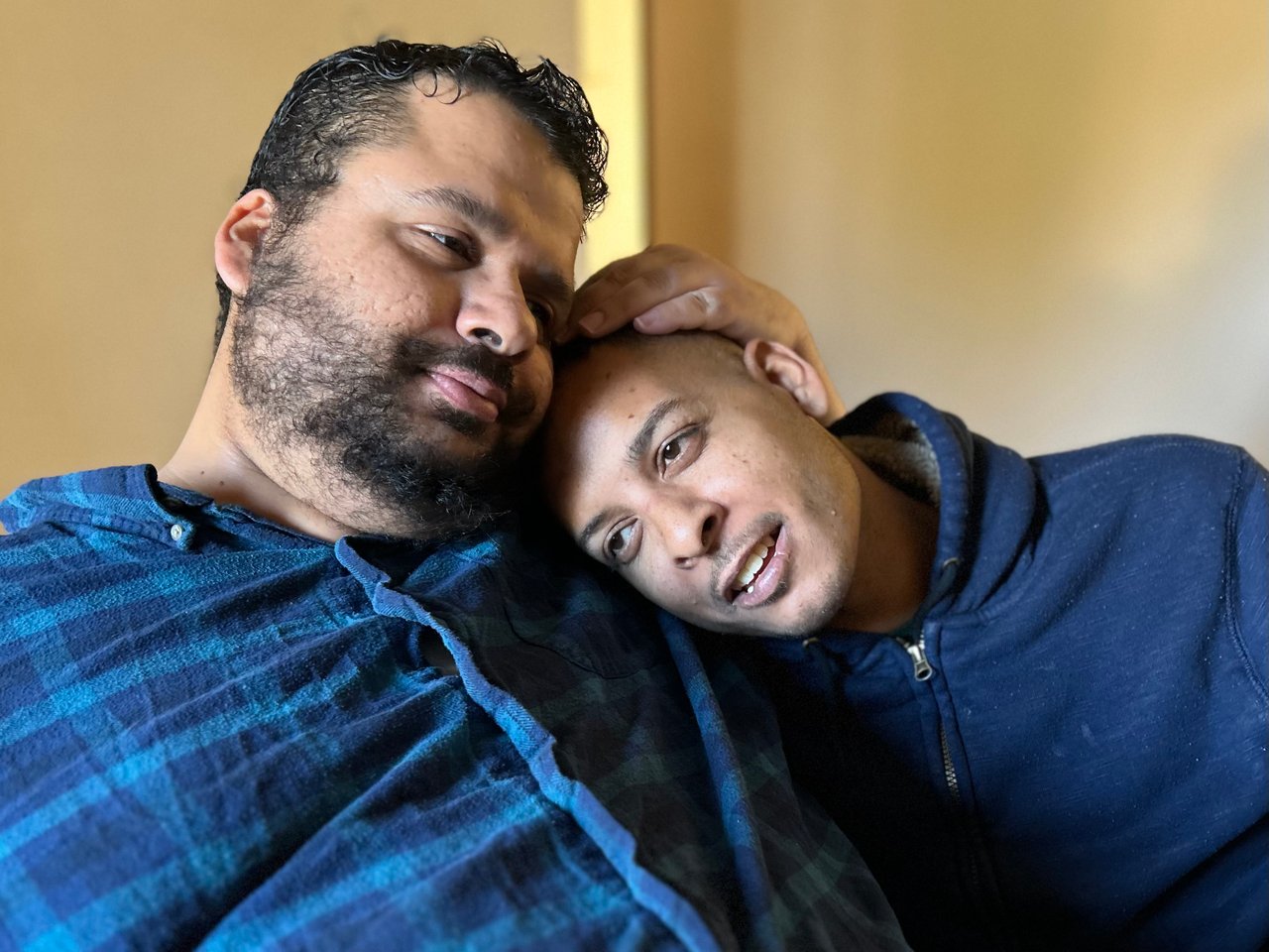 Couple Lying Together on Couch