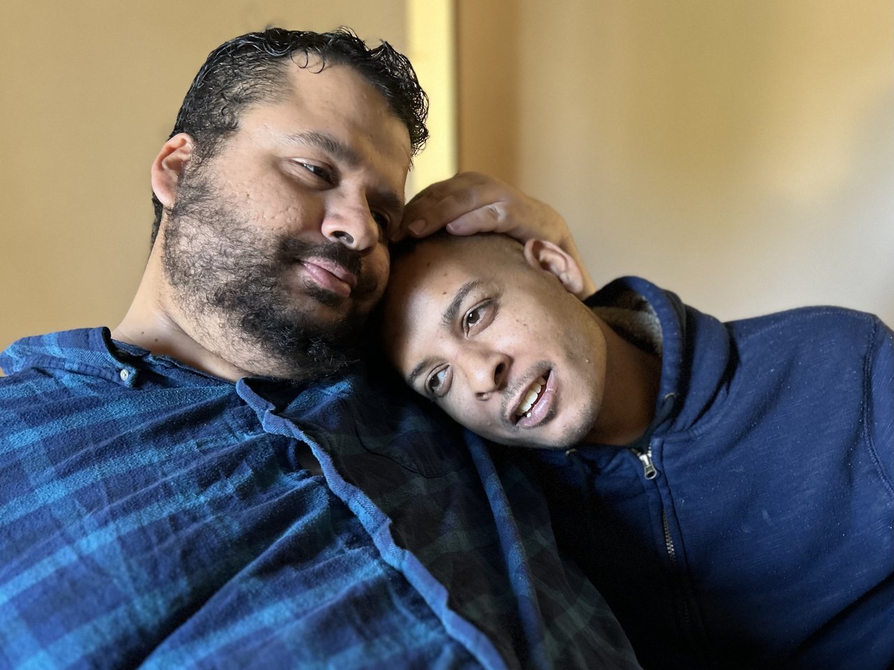 Couple Lying Together on Couch
